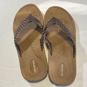 Okabashi Women's Tan Braided Sandals